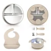 Wholesale Baby Silicone Stainless Steel Feeding Tableware Set