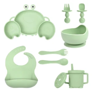Crab-shaped Silicone Baby Feeding Kit Wholesale