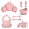 Crab-shaped Silicone Baby Feeding Kit Wholesale