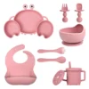 Crab-shaped Silicone Baby Feeding Kit Wholesale