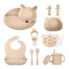 Fox Shape Silicone Baby Feeding Set Wholesale