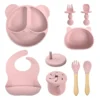Wholesale Bear-shaped Silicone Baby Feeding Kits