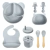 Wholesale Bear-shaped Silicone Baby Feeding Kits