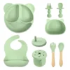 Wholesale Bear-shaped Silicone Baby Feeding Kits