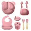 Wholesale Bear-shaped Silicone Baby Feeding Kits